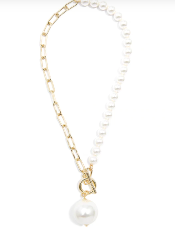 Pearl and Chain Necklace