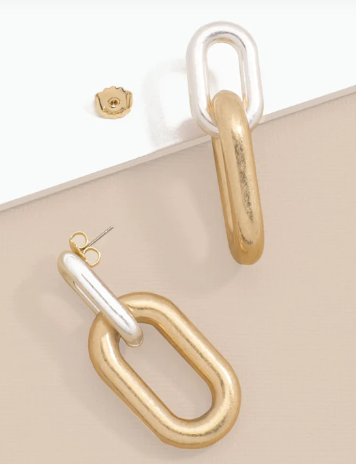 Chunky Cable Link Earrings