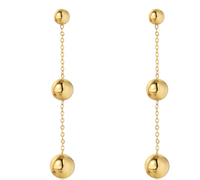 Triple Ball Chain Earring