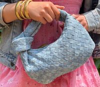 Maddie Denim Braided Knot Bag