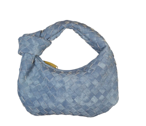 Maddie Denim Braided Knot Bag