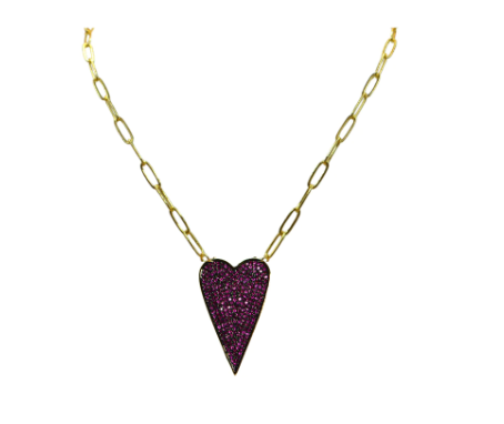 Pave Heart's Desire Necklace