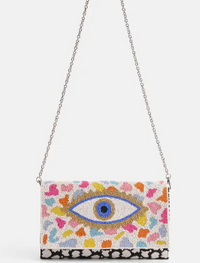 Rainbow Evil Eye Clutch Purse